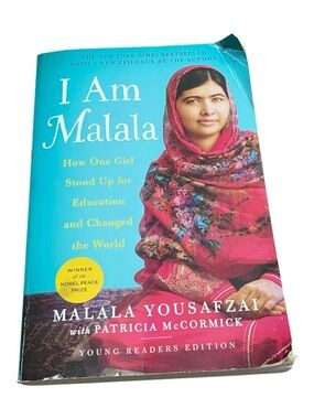 I Am Malala — Bright Turquoise & Pink Book Cover